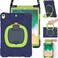 BRAECN Case for iPad Air 3 10.5 Inch 2019, Hybrid Shockproof Rugged Silicone Case with Pencil Holder, Folding Hand Grip, Stable Kickstand,Carrying Shoulder Strap for iPad Pro 10.5&acirc;&euro; 2017-Navy Green