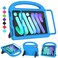 MOXOTEK Kids Case for iPad Mini 7 2024 / Mini 6 2021, iPad Mini 7th/6th Generation Case with Screen Protector, Durable Shockproof with Handle Stand Protective Cover for iPad 8.3 Inch, Blue
