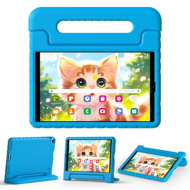 Thoreta Kids Case for Samsung Galaxy Tab A 10.1 (2019) Model SM-T510/T515, Light Weight Shockproof Kids-Friendly EVA Protective Cover with Convertible Stand Handle, Blue