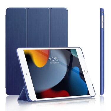 Soke Case for iPad 6th Generation 2018/ iPad 5th Gen 2017/ iPad Air 2 &amp; 1, [Slim Trifold Stand + Auto Wake/Sleep], Premium Protective Hard PC Back Cover for Apple iPad 9.7 Inch (Navy)