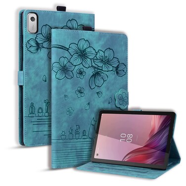 Case for Lenovo Tab M9 9.0 inch 2023 / Nook 9" Lenovo Tablet (2024), PU Leather Magnectic Cover Folio Stand Shell with Pencil Holder for tb310fu case-Green