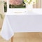 Smiry Rectangle Table Cloth, Waterproof Anti-Scratch Polyester Tablecloth, Decorative Washable Fabric Table Cover for Dining, Buffet, Parties and Outdoor, 60x140, White