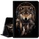 Case for Samsung Galaxy Tab S10 Plus/S9 Plus/S9 FE Plus 12.4 inch Cover,Slim PU Leather Smart Cases Covers with S Pen Holder + Auto Wake/Sleep for Tab S10+/S9+/S9 FE+,Wind Chime Wolf