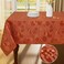 Smiry Thanksgiving Tablecloth 60x102 Inch, Fall Waterproof Damask Table Cloth for Rectangle Table, Pumpkin Fabric Jacquard Table Covers for Harvest Parties, and Holiday Dinner, Terracotta/Rust