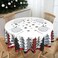 JYKCUL Christmas Tablecloth Round 60 Inch Christmas Trees Buffalo Plaid Table Cloth Xmas Winter Table Cover for Party Picnic Kitchen Dinner Decor