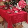 MATIRUG Christmas Tablecloth Rectangle 52x70 Inch,Spillproof Washable Poinsettia Jacquard Table Cloths,Holiday Xmas Winter Fabric Table Cover for Dinning Party Banquet,Red