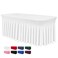 BDDC Table Skirts for Rectangle Tables 6ft - One-Piece White Tablecloths and Skirt, Wrinkle Resistant Ruffles Elastic Cover for Banquets, Weddings, Events, Parties