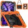 Timecity Case for iPad Air 5 2022 /for iPad Air 4 with Pencil Holder, Case for iPad Air 5th/4th Generation [Supports Pencil 2nd Gen Charging] Shockproof Cases for iPad Air 10.9 Inch Case, Orange