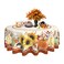 JYKCUL Fall Tablecloth Round 60 Inch Pumpkin Sunflower Leaves Table Cloth Thanksgiving Autumn Table Cover for Party Picnic Kitchen Dinner Decor