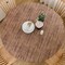 LIBERECOO Round Vinyl Fitted Tablecloth with Flannel Backing Elastic Edge Plastic Table Cover Waterproof Table Cloth Stain-Resistant Wipeable for 40&quot;-44&quot; Round Table