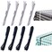 Table Bungees Tablecloth Strap Band Elastic Table Cloth Bands Tablecloth Bungee Cord to Hold Down Table Cloth for Picnic, Camping, Outdoor Tables, Wedding, Parties etc - (White, Black,8 Pieces)