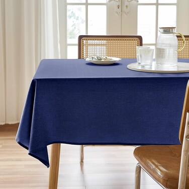 AUSSPVOCT Textured Tablecloth Rectangle 60x84 Water Resistant Spill-Proof Wipeable Table Cloth Wrinkle Free Fabric Dining Table Cover for Birthday Party Farmhouse Outdoor Kitchen Tabletop Cover