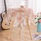 Savagrow Retro Round Lace Tablecloth 36 Inch Embroidered Table Cover Decorative Dining Doily for Wedding &amp; Cafe, Brown with Pink Flora