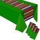 Oudain 3 Pcs Fiesta Tablecloth 108 x 54 Inch Plastic Tablecover Waterproof Mexican Tablecloth Mexican Striped Table Cover for Taco Night Festive Mexican Fiesta Wedding (Green)