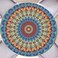 Round Fitted Tablecloth with Elastic Round Outdoor Tablecloth Round Elastic Tablecloth for Round Tables Waterproof Wipeable Tablecloth for Picnic,Camping,Dinner (Blue, 45''-52'')