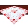 Simhomsen Small Embroidered Love Heart Tablecloth for Valentine's Day, Wedding Anniversary, Marriage Proposals or Engagements (Square 34 inches)