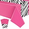 Buryeah 3 Pcs Zebra Tablecloth Zebra Print Plastic Table Cloth Disposable Tablecloth Animal Safari Table Cover 54 x 108'' for Baby Shower Wedding Birthday Party Decorations Supplies (Hot Pink)