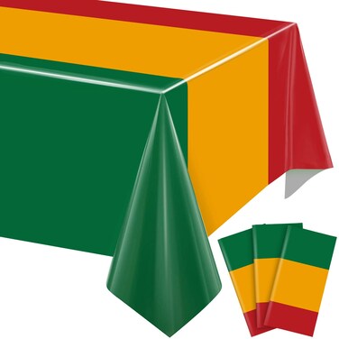 Capoda 3 Pack Juneteenth Tablecloths 108 x 54 Inch Large Happy Juneteenth Table Covers Freedom Day Table Covers June 19th African Afro American Independence Plastic Tablecloths for Juneteenth Party