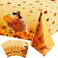 Tudomro Thanksgiving Tablecloths Fall Leaf Tablecovers Thanksgiving Turkey Tablecloth Autumn Pumpkin Maple Leaves Table Covers for Thanksgiving Harvest Party Table Decors, 54 X 108 Inches (6)