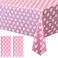 2 Pieces Pink Polka Dot Rectangle Tablecloth - 54x72&acirc;&euro;&oelig; Decorative &amp; Stain Resistant Table Cloth with Polka Dot Pattern, Table Cover for Dining Table, Buffet, Wedding, Camping, Party &amp; Wedding