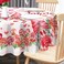 Round Valentines Tablecloth, Valentines Day Tablecloths Round 52 Inch, Valentine Gnomes Table Cloth with Love Hearts and Roses Pink Plaid Holiday Circle Table Cover Decor for Dining Room Indoor