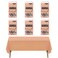 Eleclassi Peach 6 Pack Premium Plastic Table Cloth Disposable Tablecloth 54 x 108 Inch - Plastic Tablecloths for Rectangle Tables Up to 8 Feet