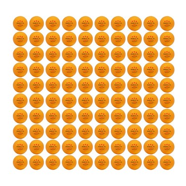 XCLOHAS HUIESON 3 Star Ping Pong Balls 40+ Advanced ABS Plastic Table Tennis Ball with Seam New Material Three Star Ping Pong Balls G40+ for Club Training Robot Use (100-Pack-Orange)