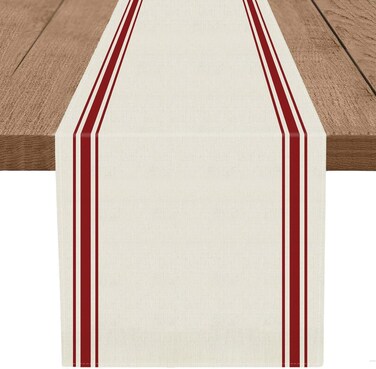 Christmas Table Runner Simple Stripe Merry Christmas Long Runners for Winter Xmas Home Kitchen Dining Table Decoration 13 x 120 Inch