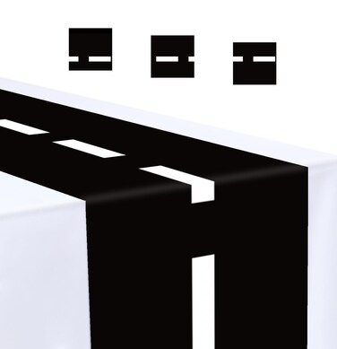 MUNILAIL 3 Pcs Road Table Runner Plastic 14 x 108 Disposable Table Runner for Race Car Theme Party Birthday Baby Shower Race Track Table Runner