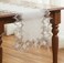 Raedan Natural Linen Table Runner 36 inches Neutral Earth Tones Beige Lace Coffee Table Runners Dresser Scarf for Spring Easter Summer Kitchen Wedding Party, Machine Washable
