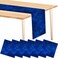 Mindsoft 6 Pieces Space Table Runner 14 x 108 Inches Cosmos Galaxy Table Runner Disposable Plastic Star Table Runner for Wedding Birthday Party Decorations Dining Room Kitchen Decor Supplies (Blue)