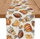 Fall Table Runner Pumpkins Football Drink Table Runners 13x108 Inch Seasonal Autumn Home Party Kitchen Dining Table Decoration