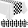 Betylifoy 12 Pcs Black and White Checkered Table Runner 14" x 108" Plastic Buffalo Plaid Table Runner Racing Theme Flag Table Runners for Two Fast Birthday Wedding Party Decor Picnic Events Supplies