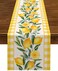 Linen Lemon Table Runner Summer Yellow and White Buffalo Check Plaid Table Decoration Farmhouse Home Dining Room Kitchen Table Decor (Yellow and White)