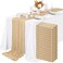 Lykoow 15 Packs Cheesecloth Table Runner Beige,13 Ft Light Brown Rustic Gauze Boho Wedding Table Runner Decoration, Wedding Table Decor Table Cloth for Wedding Party Bridal Shower Table,21.5x157in