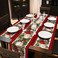 VitalCozy 7 Pcs Christmas Table Runner and Placemat Set 72 x 13 Inch Buffalo Plaid Table Runner Xmas Poinsettia Table Mat Plaid Table Linen for Holiday Kitchen Dining Table Decoration(Plaid)