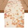 Fall Table Runner Maple Leaves Branches Glitter Table Decorations Autumn Harvest Kitchen Dining Table Decor for Home Outdoor Party 13x72 Inch