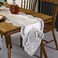 USTIDE Lace Table Runner Elegant Velvet Table Runner with White Embroidered Lace 48 Inch Coffee Table Runner for Summer Wedding Dining Table Dresser Machine Washable, 16x48 Inch, Light Coffee