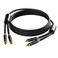 HiFind RCA Cable 6 Ft (Real Hi-Fi Sound-Silver Plated Copper- Spring SR-Shielded) 2 RCA Male to 2 RCA Male Stereo Audio Cable, Gold Plated, Copper Shell, Braided RCA Cord for Home Theater Speakers
