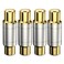 VANAUX 4PCS Gold Plated RCA Female to Female Coupler,Barrel Connectors Adapters Extend Subwoofer RCA Cables for HDTV,Speakers, Amplifiers, Car Audio