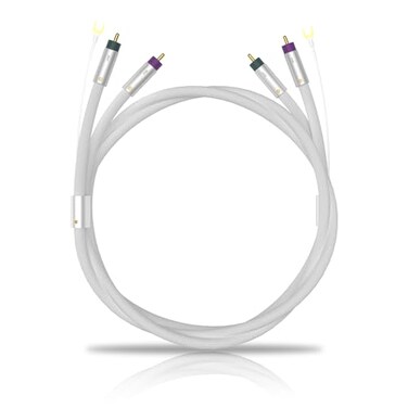 Tertullus Phono Cables with Ground, 3ft(1M) Silver Plated Shielded RCA Audio Cables,for Turntables, Record Players, amplifiers (2RCA to 2RCA/White)