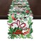 Grelucgo Embroidered Christmas Holiday Holly Leaves Table Runner (14x34 inches)