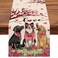 Seliem Valentine's Day Golden Retriever Dog Table Runner, Puppy Pink Red Love Heart Tree Rose Kitchen Dining Table Decor, Wedding Anniversary Home Decoration Indoor Outdoor Party Supply 13 x 72 Inches