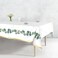 hapray 4 Pack Greenery Jungle Party Tablecloths for Rectangle Tables, Waterproof Disposable Party Table Cloths, Table Covers for Decorations, Tablecover (Eucalyptus, 54" x 108" (4 Pack))