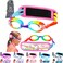 Vvinca Kids Swim Goggles with Fabric Strap No Tangle Pain-Free, Anti-Fog Swimming Pool Goggle No Leak for Toddlers Girls Boys
