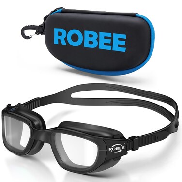 Robee Swimming Goggles, Adult Swim Goggles for Men Women Youth Teenagers, Water Pool Clear Goggles
