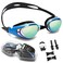 Body+ Nearsighted Swim Goggles, Shortsighted Optical Mirror/Non-Mirror Lens Swimming Goggles Anti-Fog for Adult Men Women