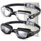 NSSIW Swim-Goggles-Adult-Women Goggles Swimming Men: Anti Fog Pool Goggles with UV400 and No Leak 2 Pack