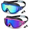 Water Space 2 Pack Swim Goggles Swimming Goggles Adult, UV Protection Anti-fog Waterproof Large Frame 180&Acirc;&deg; Wide View Clear Vision Swimming Goggles Pool Water Goggles, Swim Goggles for Adult Men Women