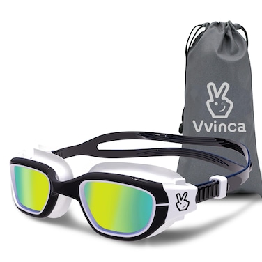 Vvinca Polarized Kids Swim Goggles Pool Goggles Anti Fog Anti UV No Leakage Clear Vision with Quick Adjust Ages 3-14